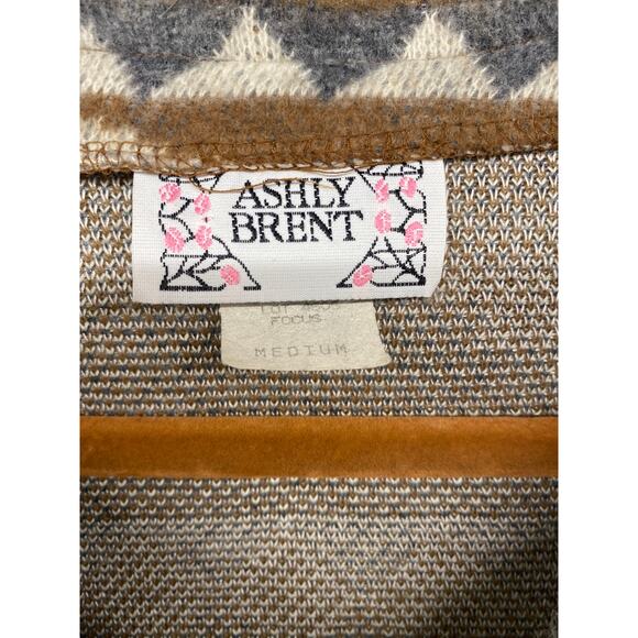 Vintage X Ashly Brent Aztec Pendleton Tribal Western Wear Button Cardigan Medium - Picture 3 of 6